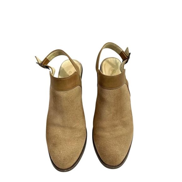 Chocolat Blu Abis suede Backless Booties Size 6.5 tan boho western chic - Picture 3 of 13